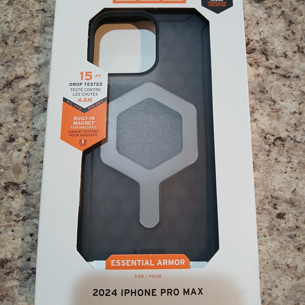 Essential Armor Black Case for 2024 iPhone Pro Max